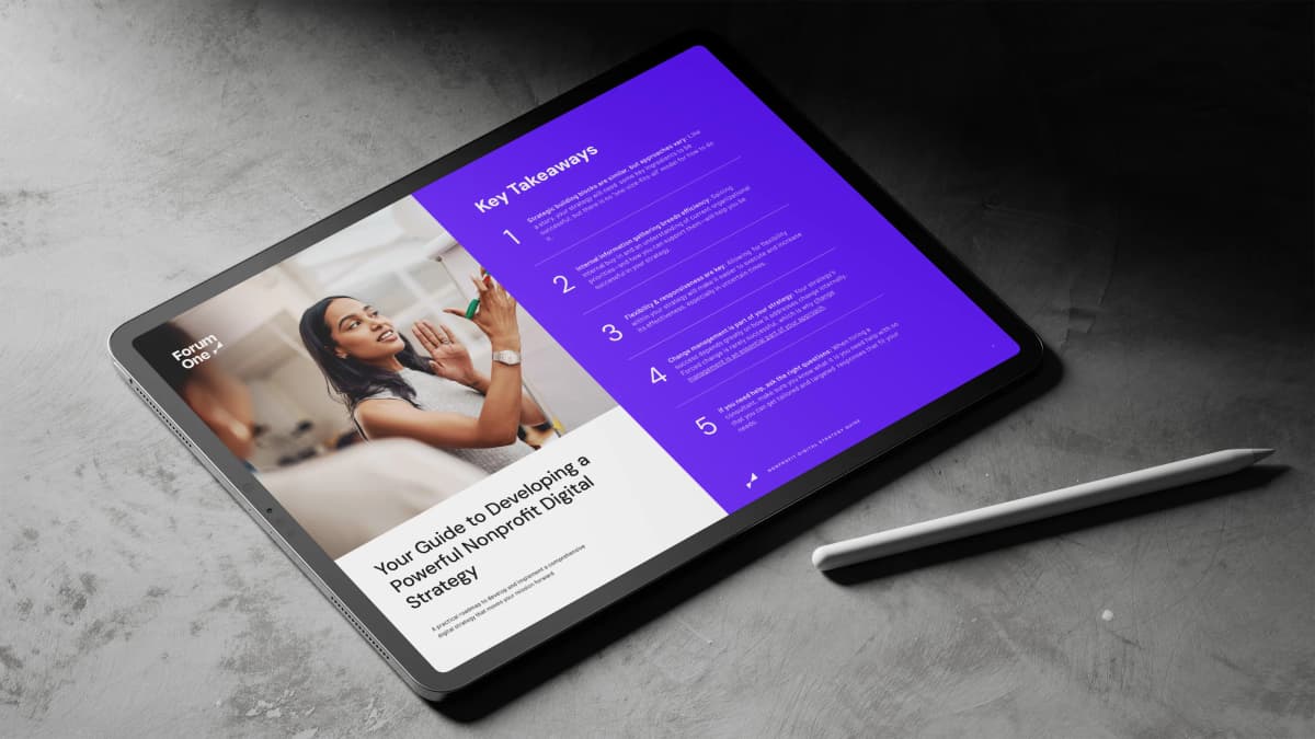 C1.5 Forum One Creating developing a digital strategy Ipad Pro Mockup