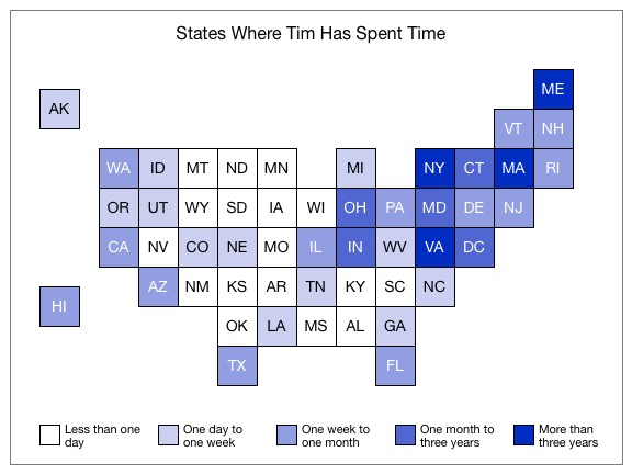 Example of a tile grid map